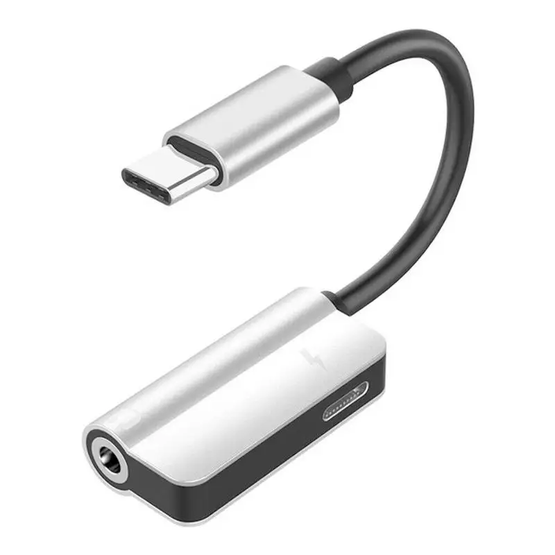 2 в 1 usb type-C аудио адаптер для зарядки type C Мужской Женский Разъем для наушников Pro конвертер P20 для huawei Зарядка 3,5 мм до w X4O9