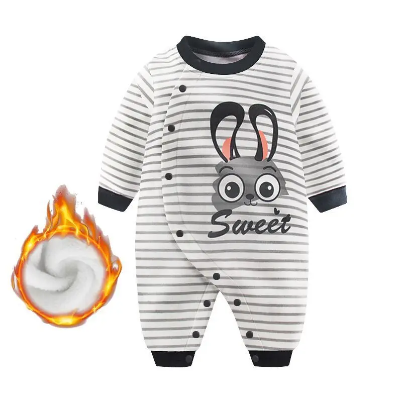 

Rabbit Jumpsuit New Born Baby Animal Costume Winter Warm Fleece Newborn Baby Warm Romper Toddler Kids Boys Girls Infant Clothes