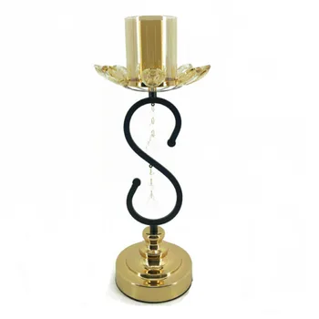 

1pcs Crystal wrought iron candle holder personalized wedding decoration