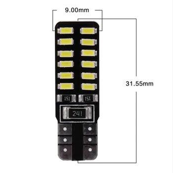 

10pcs Car White LED Lights Replacement Bulb Parking Tail Map License Plate Lamp