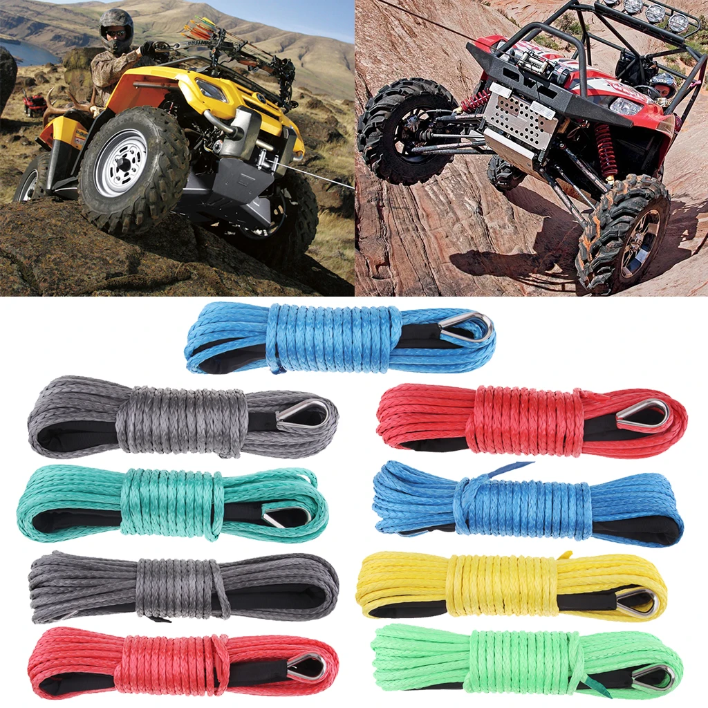 Универсальная Синтетическая лебедка 7700LBs трос с оболочкой ATV UTV для автомобилей SUV