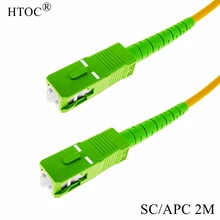 

HTOC Fiber Optic Cable SC/APC To SC/APC Simplex Singlemode (9/125) FTTH Good Stability Patch Cord 2 m
