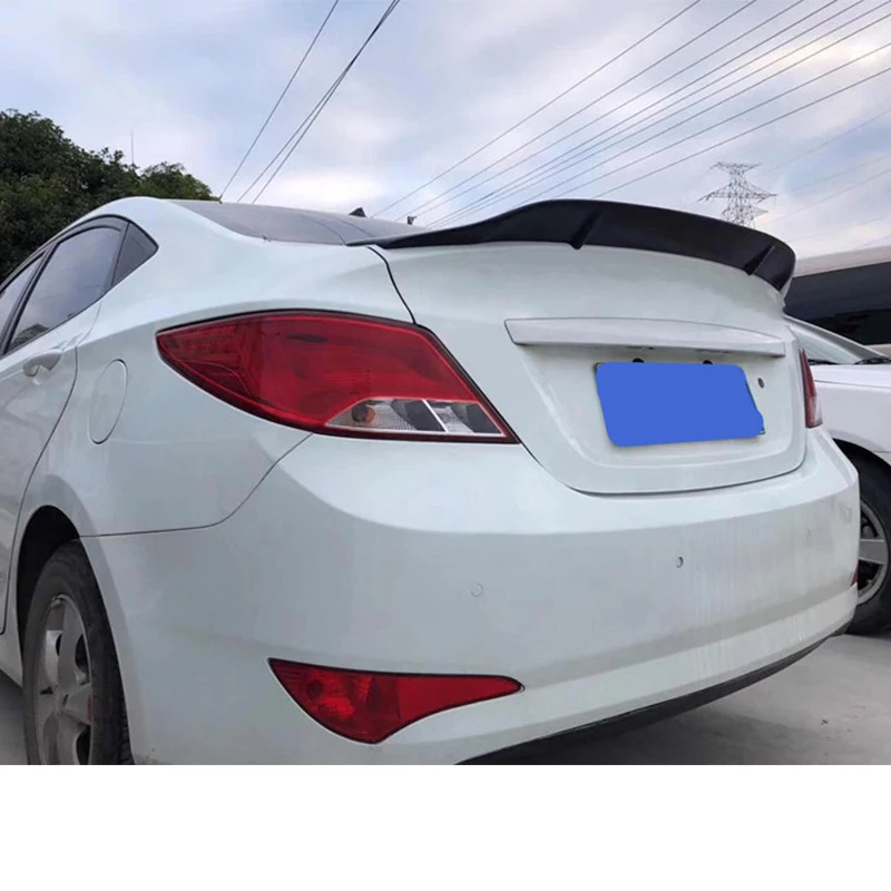 Для hyundai verna спойлер для детей 11, 12, 13, 14, 15, углеродного волокна/frp зад хвост спойлер для hyundai Accent Высокое качество багажник хвост