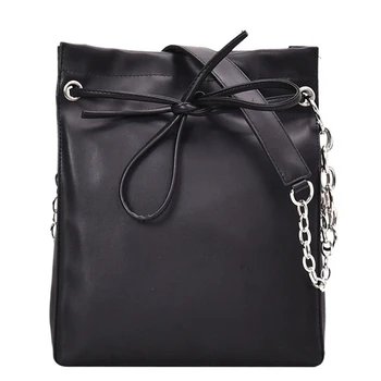 

Fashion Chain Bucket Bag Women's Leather Crossbody Bag Casual Lady Tote Bag