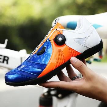 

Men Women Bicycle Sneakers Breathable Light Road Bike Shoes Outdoor Lovers Tide Speed Lacing Professional Cycling Shoes