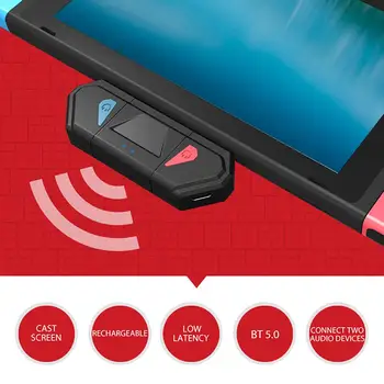 

Type-C Bluetooth 5.0 Transmitter HDMI Converter for Nintend Switch/PS4/PC Console Audio Wireless Adapter