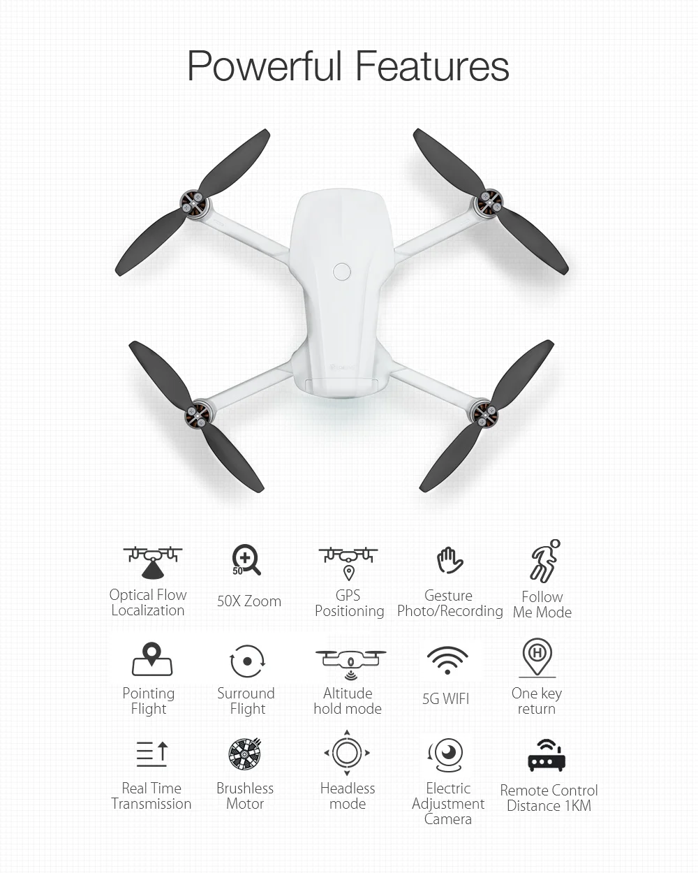Eachine EX5 5G WIFI 1KM FPV GPS With 4K HD Camera 30mins Flight Time Optical Flow Foldable RC Drone Quadcopter RTF