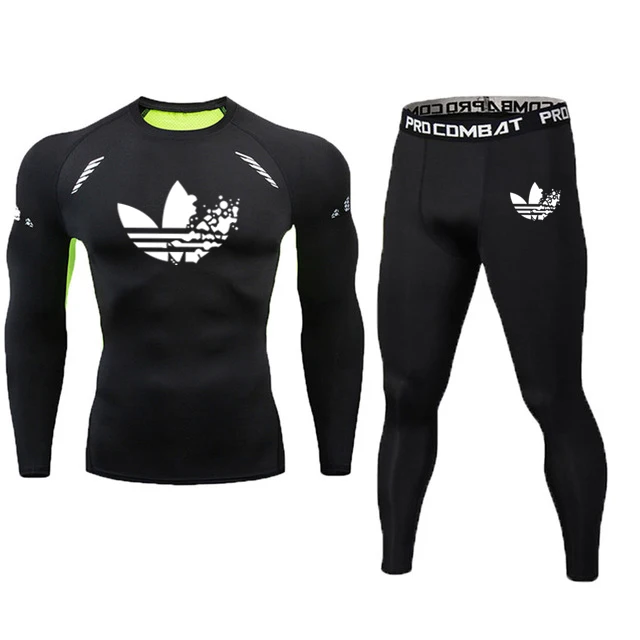 

Compression Men's Sport Suits Quick Dry Running sets Sports Joggers Training Clothes Gym Fitness Tracksuits Tights Two piece set
