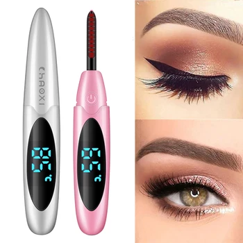 

Electric Heated Eyelash Curler USB Charge Makeup Curling Kit Long Lasting Natural Eye Lash Curler Beauty Tools Pink