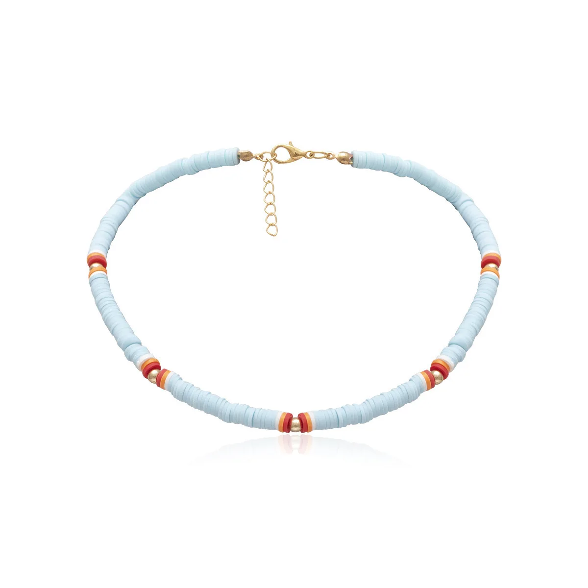Новое Европейское и американское народное мягкое керамическое геометрическое креативное цветное ожерелье для женщин модное ожерелье