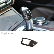 

Real Carbon Fiber Gear Shift Handle Button Cover For BMW F20 F30 f10 f32 F25 X5 F15 X6 F16 Interior Accessories Left Peptide