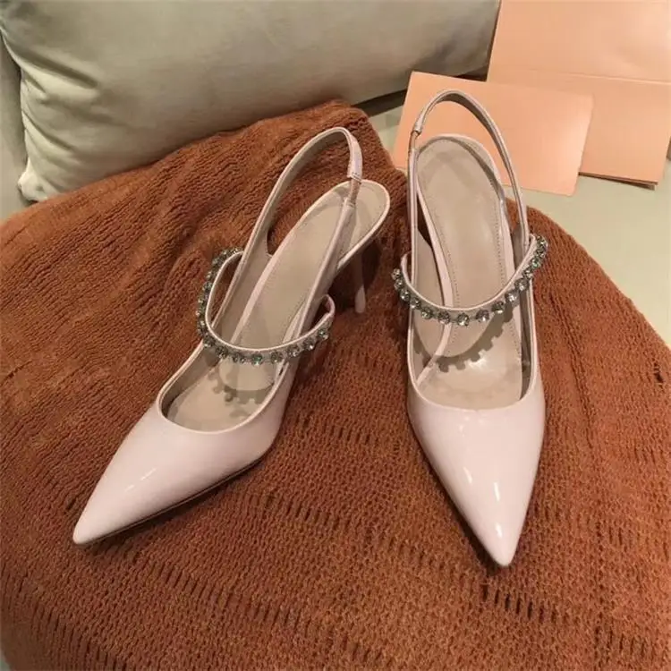 

Crystal Sandals Women Summer Pointed Toe Sandalia Feminina High Heels Sandalias Mujer 2020 Party Ladies Shoes Zapatos De Mujer