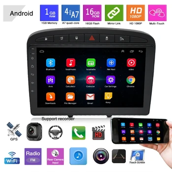 

2 Din Android 8.1 9 Inch Car Multimedia Player Stereo Radio WIFI 2G+32G GPS Navigation Player for Peugeot 407 308 308SW