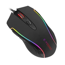 Mysz do gier przewodowa podświetlana RGB 6 programowalne przyciski nagrywanie makro 6400 DPI ergonomiczne myszy do gier przycisk spustu PC gracze