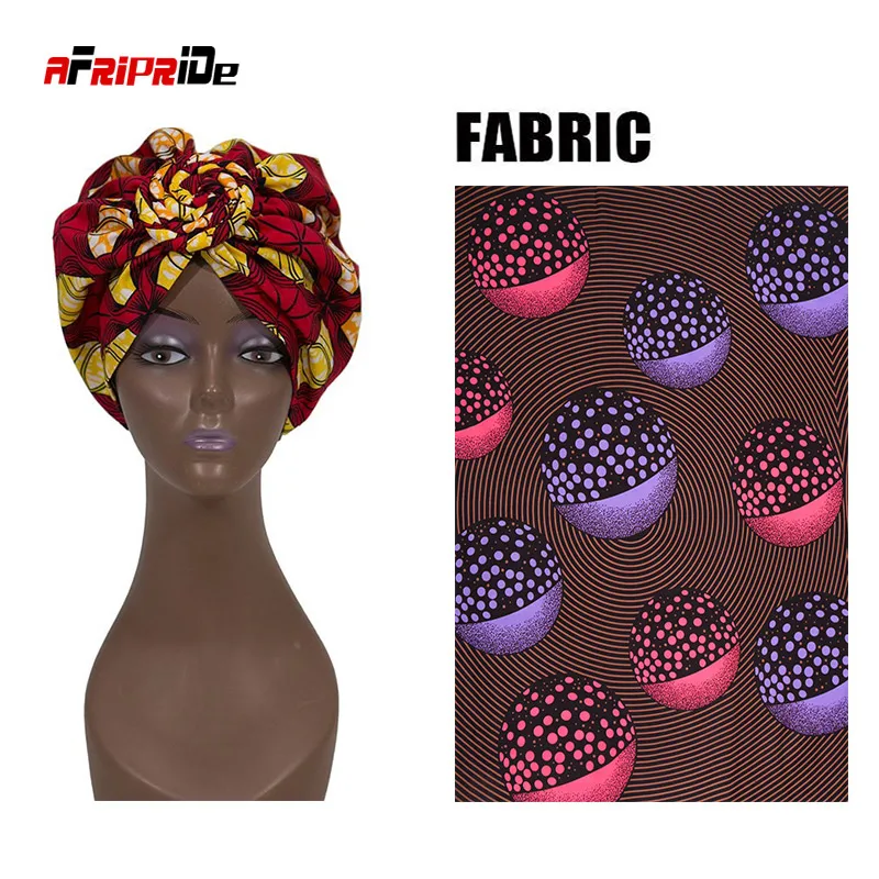 Уже сделанный Африканский головной галстук для женщин, нигерийские шарфы для девушек, женский головной платок из чистого хлопка, красивый свадебный тюрбан WYB448 - Цвет: 14