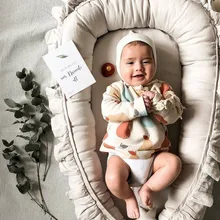 Переносная детская кроватка 95x60 см, детская кроватка для новорожденных, детская кроватка для путешествий, складное детское гнездо, бампер, детская кровать