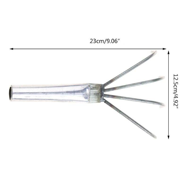 Agricultural Carbon Steel Four-toothed Tines Rake Small Handle Peanut Lawn Leaf Tweezers Garden Tools