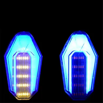 

2pcs Motorcycle Turn Signal Light Waterproof Universal 12V Motorbike Indicator Lamp 22 LED Super Bright Decorative Light
