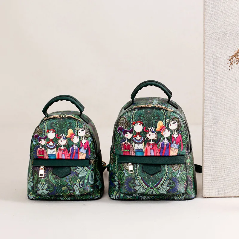 Бренд зеленый лес для девочек женские рюкзаки из искусственной кожи женские школьные сумки для подростков девочек рюкзак женский Mochila