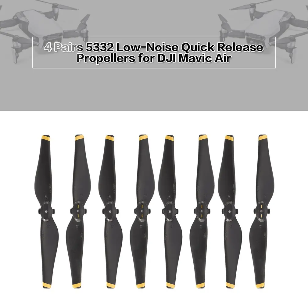 4 Pairs 5332 Low-Noise Quick Release CW CCW Blades Props Propellers for DJI Mavic Air FPV Foldable Drone RC Accessories Parts