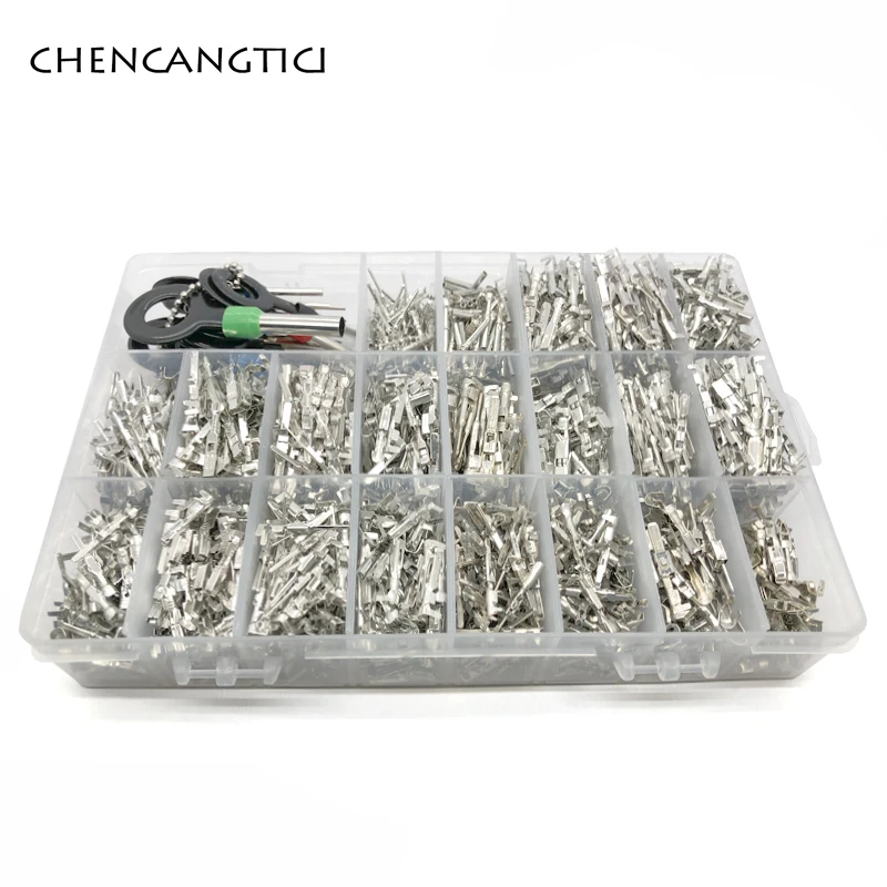 1/1.5/1.8/2.2/2.8/3.5mm Male Female Auto Crimping Wire Terminal Box With Pin Removal Tool For VW Tyco AMP Boschs FCI Deutsch terminal connector