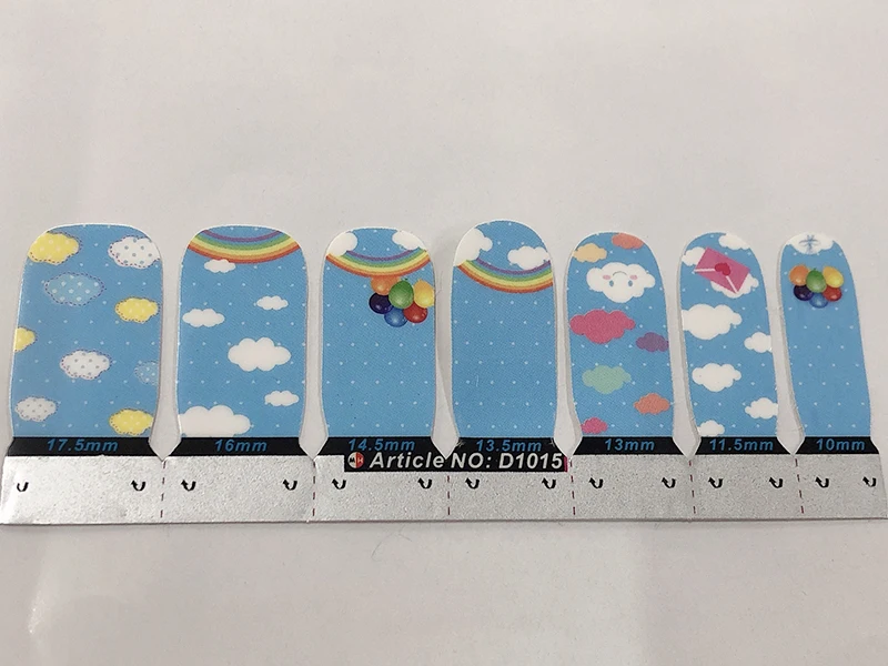 1 пакет клей для накладных ногтей стикер Рождество DIY цветок Маникюр Снежинка Блестящий лак для ногтей с блестками полоски обертывания - Цвет: LK0015