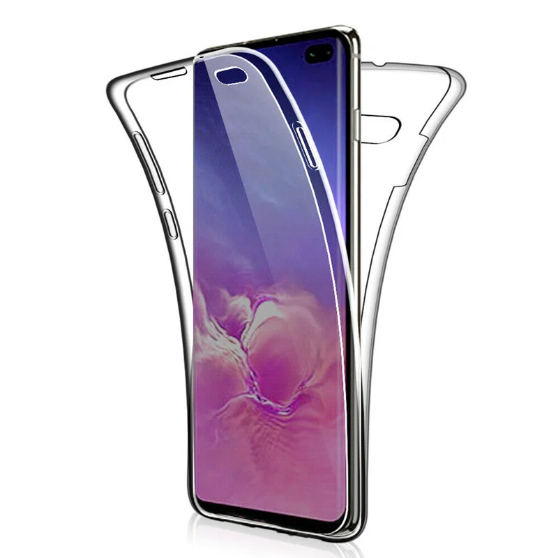 360 двойной силиконовый чехол для Samsung Galaxy S10 Lite S10E E S8 S9 плюс A6 A7 A8 A9 J3 J4 J5 J6 J7 Neo 2018 2017