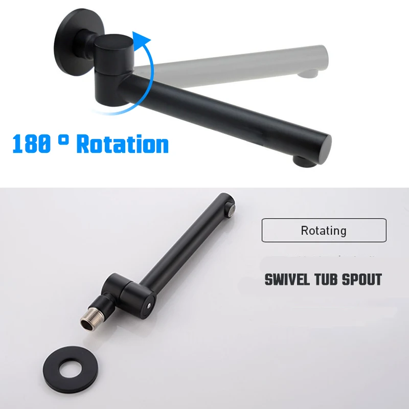 quyanre wanfan matte black 3-way thermostatic shower faucets set 3-way matte black thermostatic mixer swivel tub spout bath shower111