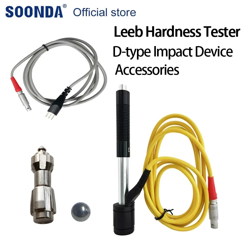 Universal Leeb hardness tester accessories D-type sensor line connector Probe Cable impact head D-type ball head impact device
