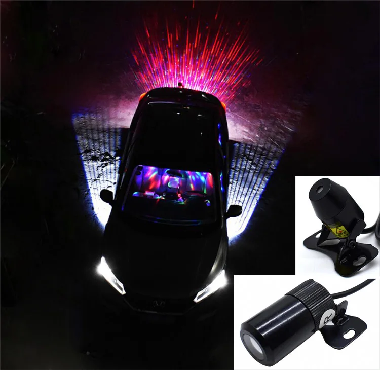 Car laser projector welcome light Chassis decorative modification angel wings running fog signal indicator tail lamp - Испускаемый цвет: Combination light A