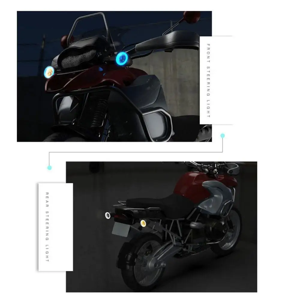 1x мотоцикл поворотники огни Светодиодные направляющие лампы декоративные огни двигателя