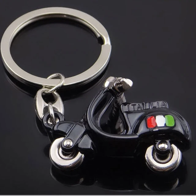 isbridge Replacement Fit For Rubber Keychain Key Ring Motorcycle Racing Bike Vespa TypeB 
