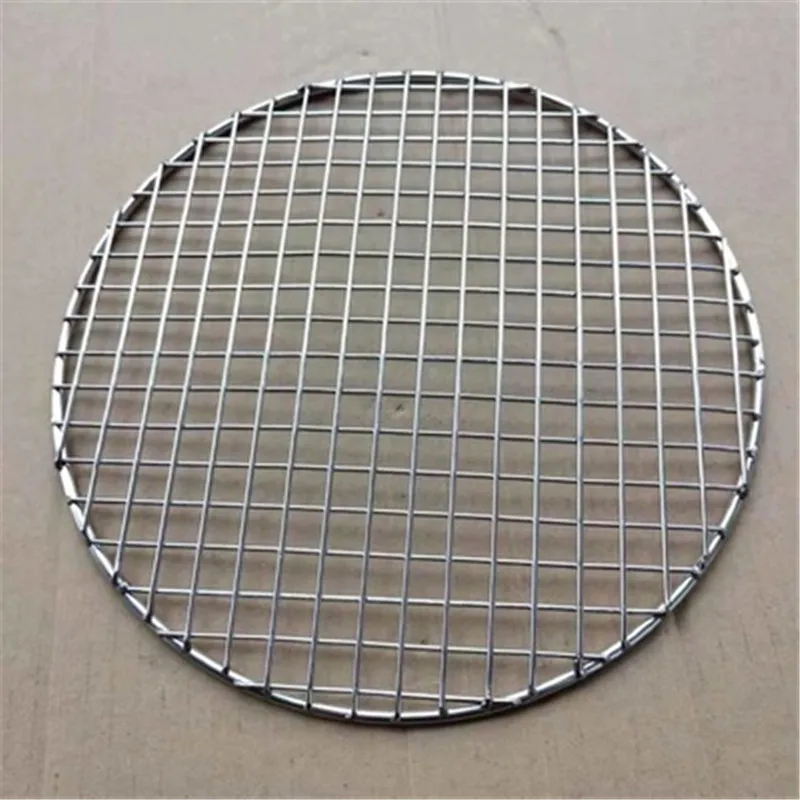 10Pcs Iron Round Barbecue BBQ Grill Net Meshes Racks Grid Round Grate Steam Net Camping Hiking Outdoor Mesh Wire