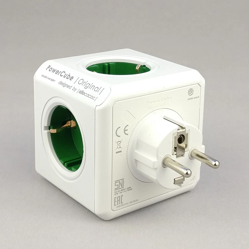 Allocacoc power cube 4 AC 2 USB силовая полоса электронная розетка для дома и офиса ЕС вилка удлинитель умная розетка настенное зарядное устройство