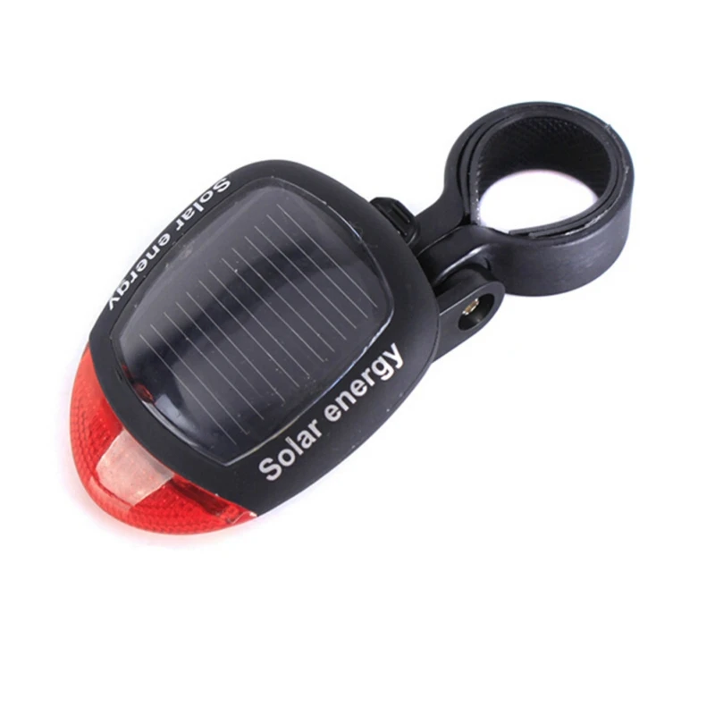 

Bicycle Taillight Solar Energy LED Cycling Rear Lamp Bike Bicycle Head Front Light Warning Flashlight With Installing Mount