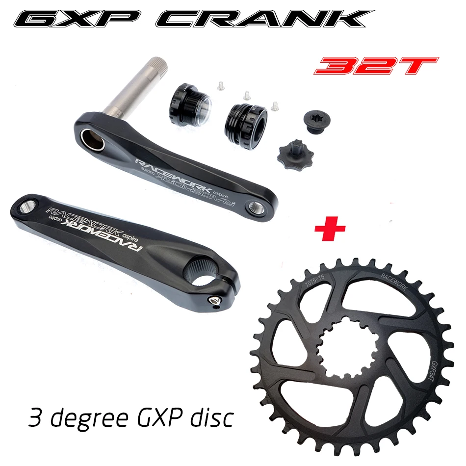 170crank GXP 32T (3) Fahrrad kurbel гоночный велосипед MTB GXP Kurbel алюминиевый легиер Mit Boden Kurbel 170 crank platte rot 32 T 34 T 36 T 38 T - Цвет: 170crank GXP 32T (3)