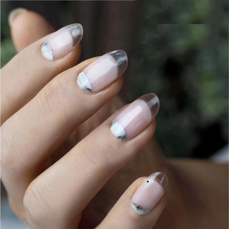 1 шт. Shell Nail Наклейки Мраморный Узор Nail Art Клей Наклейки Наклейки Маникюр Украшения