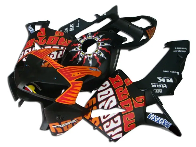Комплект обтекателей для мотоцикла CBR600RR F5 05 06 CBR 600RR 2005 2006 cbr600rr ABS оранжевый матовый черный Обтекатели набор+ подарки HJ06