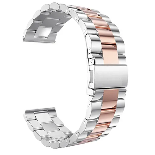 Silver Rose Gold Для samsung Galaxy wacth 46 мм band gear S3 Frontier huawei watch gt ремешок amazfit xiomi correa браслет из нержавеющей стали 22 мм - Цвет ремешка: Silver Rose Gold