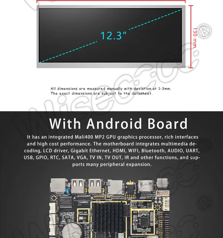 Pi IPS Driver Board, 50Pins, 5V, DM