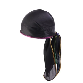 

Laser Silky Hair Caps Fashion For Women Headwear Shiny Men Night Sleeping Pirate Hat Cover Accessories Accessories Hair