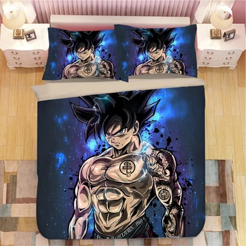 

Naruto Dragon Ball Z Anime bed linen Duvet Covers Pillowcases ONE PIECE My Hero Academia comforter bedding sets bed linens 02