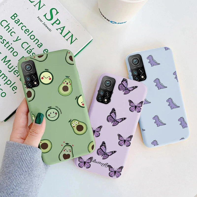 For Xiaomi Mi 10T Pro Lite Case Soft TPU Silicone Flower Phone Cover For Mi10T 10TPro 10TLite Protective Dinosaur Fundas Bumpers personalised flip phone case