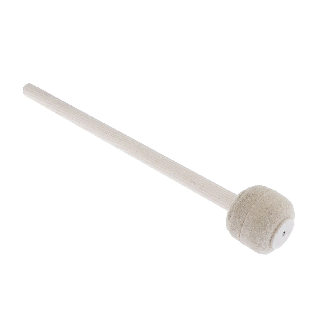 Bass Drum Mallet 4.5cm Felt Head Wood Handle Drum Stick Tenor for Drum Parts