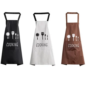 

Waterproof and oil-proof Kitchen Apron for women Adult Children Bibs cleaning apron with pockets for Home Cooking Baking tool