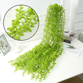 

2pc 102cm Artificial Plant Eucalyptus Wall Hanging Vine Decorative Flower Rattan Vine Artificial Flower Air Conditioning Loft Fe