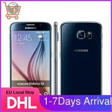 Original desbloqueado samsung galaxy s6 g920f câmera do telefone móvel 16mp 32gb rom núcleo octa 5.1 polegada g920v g920p g920a4g lte smartphone