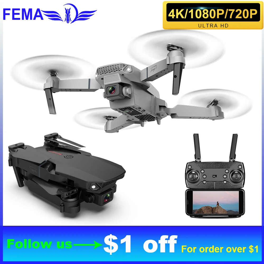 FEMA Drone 4K pro HD широкоугольная камера Wi-Fi FPV высота холдинг мини складной RC