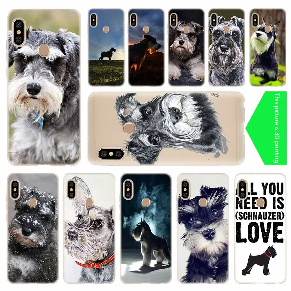 

Miniature Schnauzer dog art cover soft Silicone TPU Case For Xiaomi Redmi 3 4X 4a 5 Plus 7a 5a S2 6a 6 Note 5 6 4 7 5 K20 Pro