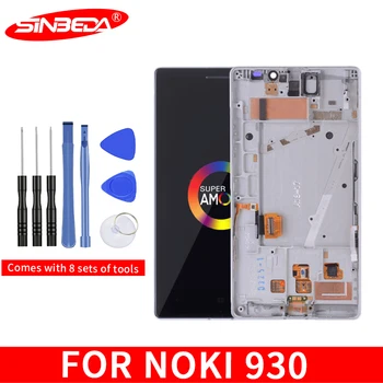 

5.0" AMOLED For Nokia Lumia 930 LCD Display Touch Screen Digitizer Assembly With Frame Replacement Parts For N930 RM-1045 5.0" L